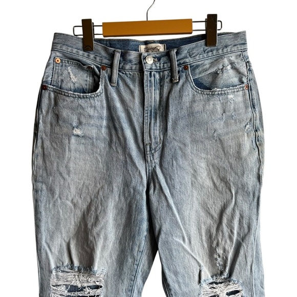 Madewell The Perfect Vintage Jean Size 29 Light wash Distressed Knee Hol… - Picture 3 of 15